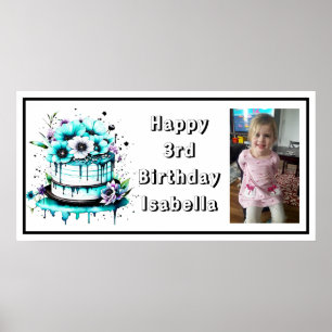 Personalisieren Sie das glückliche Geburtstagsbann Poster