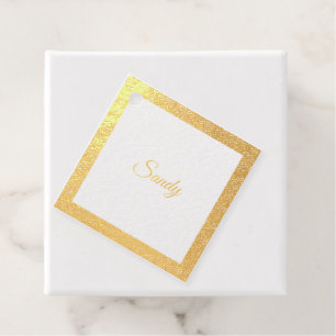 Personalisieren Sie das Gold Glitzer Frame Image I Geschenkanhänger