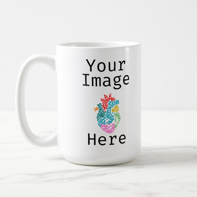 Personalisieren Sie das Herz des Genomics Single Kaffeetasse (Links)