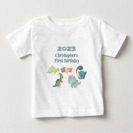 Personalisieren Sie das Jahr des ersten Geburtstag Baby T-shirt