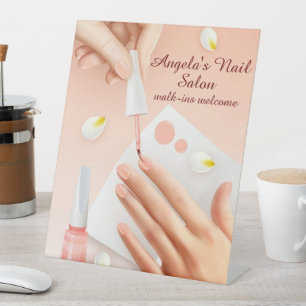 Personalisieren Sie das Nail Salon Shop Hand Nails Sockelschild
