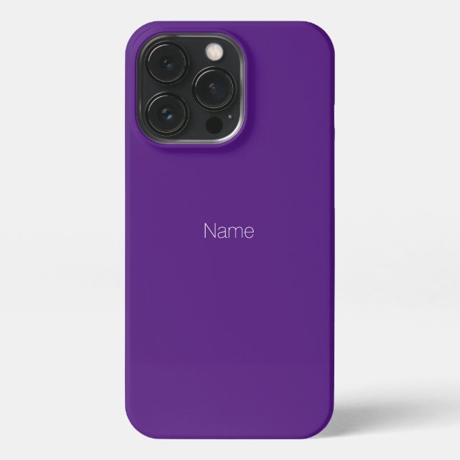Personalisieren Sie das Name-Monogramm lila iPhone Hülle (Rückseite)