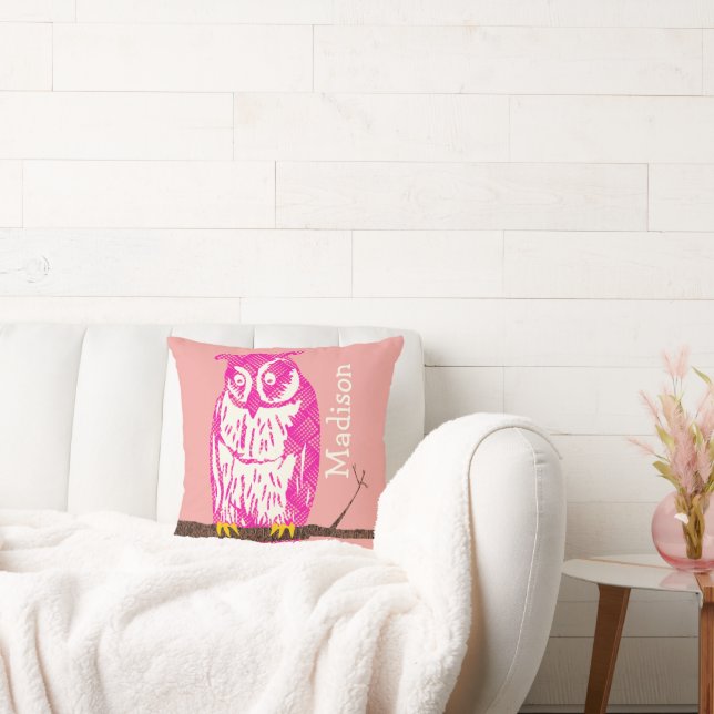 Personalisieren Sie das Niedliche Gelbe Pachy Pink Kissen (Liege)