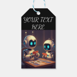Personalisieren Sie das Party Robot Playing Card Geschenkanhänger