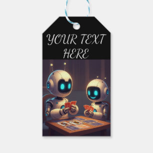 Personalisieren Sie das Party Robot Playing Card Geschenkanhänger