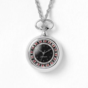 Personalisieren Sie das Poker Player Game in Silve Armbanduhr