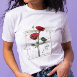 Personalisieren Sie das Shirt der floralen rote Ro