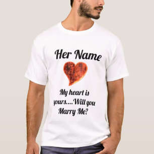 Personalisieren Sie das Shirt Marry Me ...sie wird