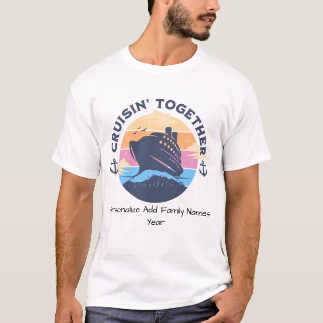 Personalisieren Sie das Sonnenuntergang-Blue/Orang T-Shirt (Vorderseite)