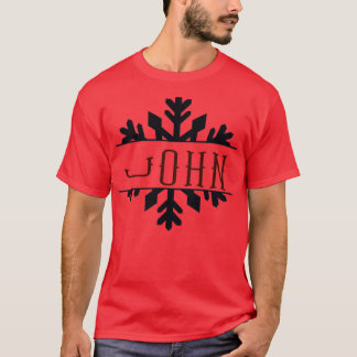 Personalisieren Sie das Split Monogram John Name G T-Shirt