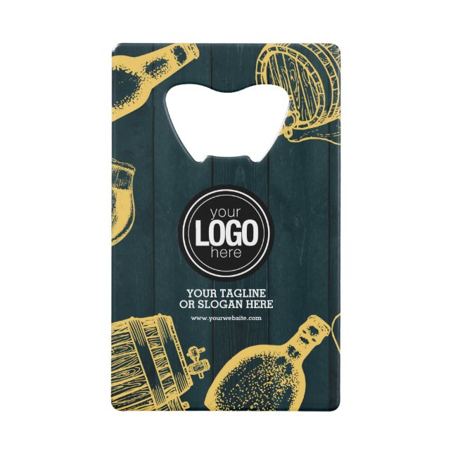 Personalisieren Sie das Thema "Business Dark Green Geldbeutel Flaschenöffner (Vorderseite)