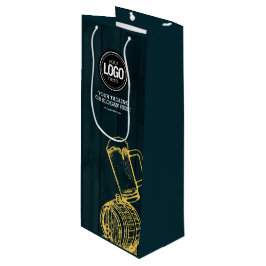 Personalisieren Sie das Thema "Business Dark Green Geschenktüte Für Weinflaschen