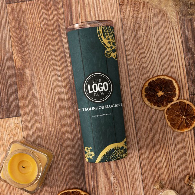 Personalisieren Sie das Thema "Business Dark Green Thermosbecher (Von Creator hochgeladen)