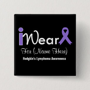 Personalisieren Sie das Violet Ribbon Hodgkin-Lymp Button