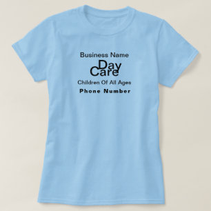 Personalisieren Sie Day Care Sky Blue T-Shirt