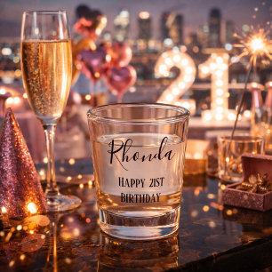 Personalisieren Sie den 21. Geburtstag Schnapsglas