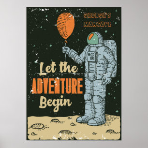 Personalisieren Sie den Astronauten das Abenteuer  Poster