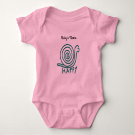 Personalisieren Sie den Babynamen Säugling Snail B Baby Strampler