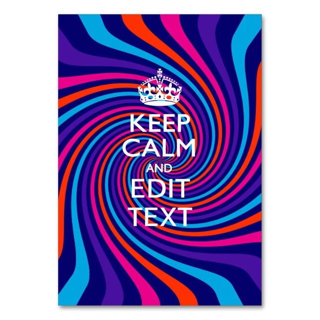 Personalisieren Sie den Behalten Beruhigungstext a Tischnummer (Vorderseite)