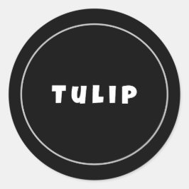 Personalisieren Sie den Firmennamen in Black Runder Aufkleber