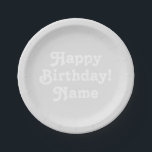 Personalisieren Sie den Geburtstag mit Namen und F Pappteller<br><div class="desc">Personalisieren Sie die Papiertafel w/ Name und Foto Geburtstag individuell anpassen,  personalisieren Sie sie mit Ihrem Namen und Ihrem Foto,  oder mit jedem Farbhintergrund,  den Sie gewollt haben,  können Sie auch die vorhandene hellrosa Hintergrundfarbe behalten,  wählen Sie! Teller für Einwegpapier</div>