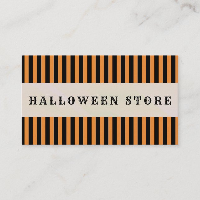 Personalisieren Sie den Halloween Store Pumpkin Pa Visitenkarte (Vorderseite)