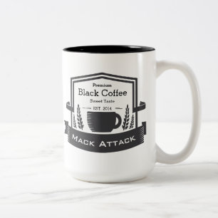 Personalisieren Sie den Hipster-Retro-Kaffee am fe Zweifarbige Tasse