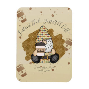 Personalisieren Sie den Kaffee Lover Vater   VINTA Magnet