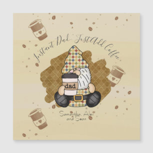 Personalisieren Sie den Kaffee Lover Vater   VINTA Magnetkarte