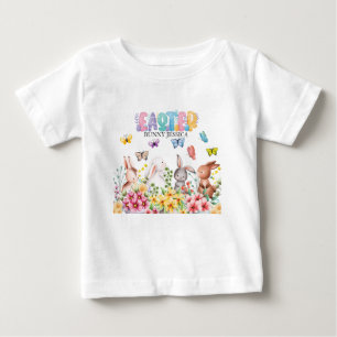 Personalisieren Sie den lustigen Bunny Happy Oster Baby T-shirt