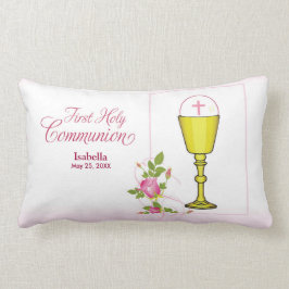 Personalisieren Sie den Mädchennamen Rosa erste he Lendenkissen