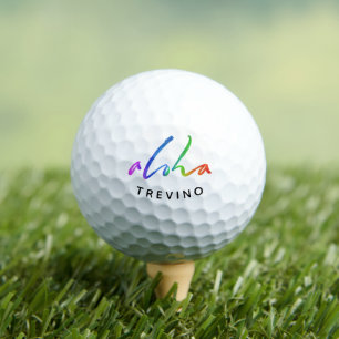 Personalisieren Sie den Namen Aloha Tropical Hawai Golfball