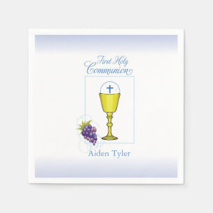 Personalisieren Sie den Namen Boy First Communion  Serviette