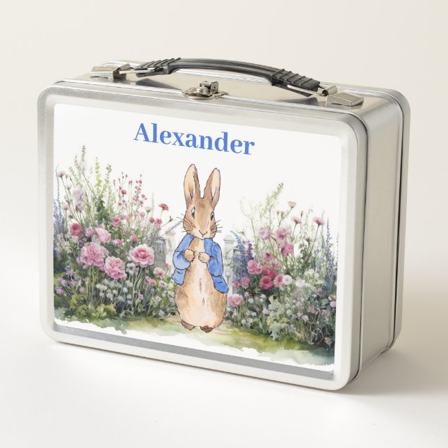 Personalisieren Sie den Namen des Kindes Peter des Metall Brotdose (Vorderseite)