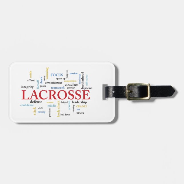 Personalisieren Sie den Namen Lacrosse Coach mithi Gepäckanhänger (Vorderseite horizontal)