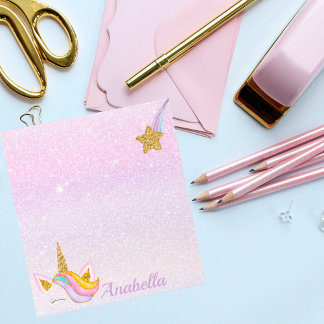 Personalisieren Sie den Namen Lila Sparkle Glitzer Notizblock