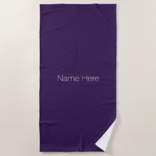 Personalisieren Sie den Namen monogramm dunkelviol Strandtuch