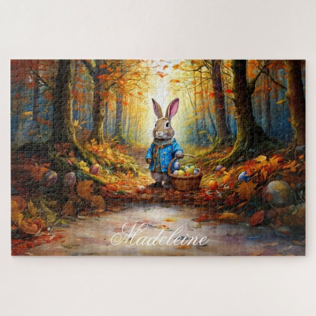 Personalisieren Sie den Namen Peter Oaster Eggs Ba Puzzle (Horizontal)