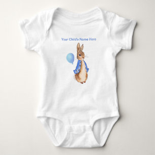 Personalisieren Sie den Namen von Peter dem Rabbit Baby Strampler