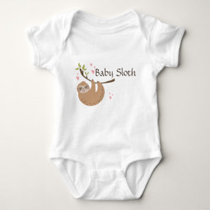 Personalisieren Sie den Niedlichen Baby Sloth Body Baby Strampler
