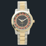 Personalisieren Sie den Poker Player Armbanduhr<br><div class="desc">Las Vegas Poker Chip Styled Watch. ✔ Hinweis: Nicht alle Vorlagenbereiche müssen geändert werden. 📌 Wenn Sie weitere Anpassungen benötigen, klicken Sie bitte auf den Button "Weitere Anpassungen vornehmen" oder "Design anpassen oder bearbeiten" und verwenden Sie unser Design-Tool, um die Größe, den Rotation, die Textfarbe zu ändern, Text hinzuzufügen und...</div>