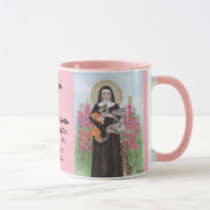 Personalisieren Sie den Schutzheiligen der Katzen Tasse