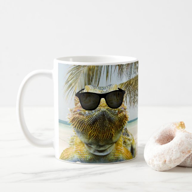 Personalisieren Sie den Sommerstrand Kaffeetasse (Mit Donut)