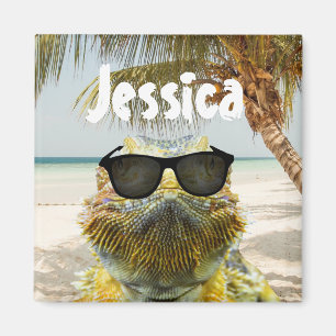 Personalisieren Sie den Sommerstrand Magnet