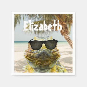 Personalisieren Sie den Sommerstrand Serviette