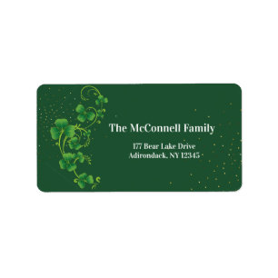 Personalisieren Sie den St. Patty's Day St. Patric Adressaufkleber