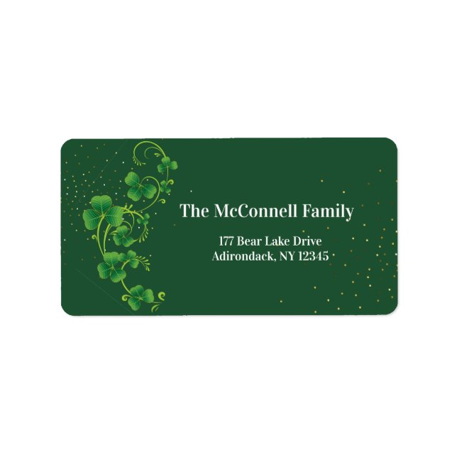 Personalisieren Sie den St. Patty's Day St. Patric Adressaufkleber (Vorne)