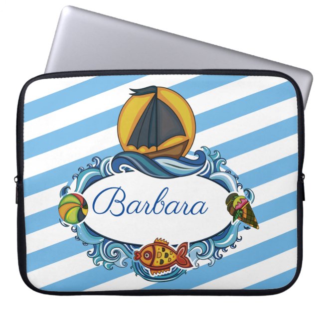 Personalisieren Sie den Summer Fun Electronics Bag Laptopschutzhülle (Vorderseite)