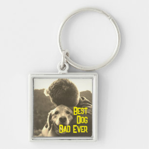 Personalisieren Sie den Tag des besten Hundes-Vate Schlüsselanhänger