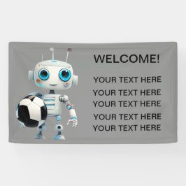 Personalisieren Sie den Textnamen Cyborg Robot Spo Banner